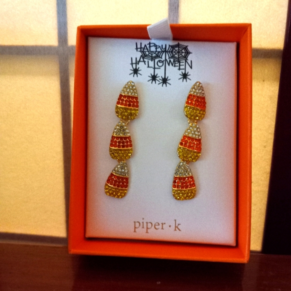 Candy corn earrings